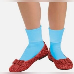 Dorthy Red Sequin Ballet shoes Flats Wizard of Oz costume shoes XL 4-5 shoe